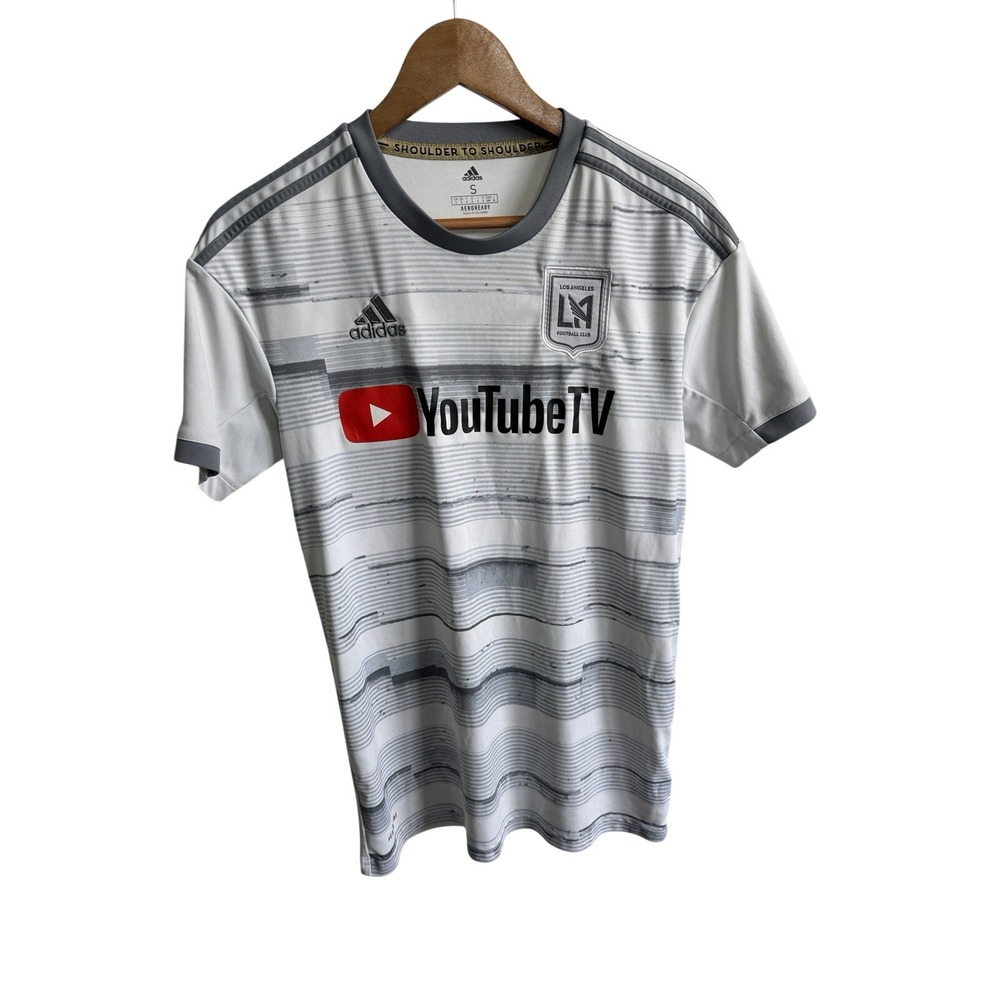 Adidas Los Angeles FC Away Soccer Jersey GE5944 White Men's Size Small